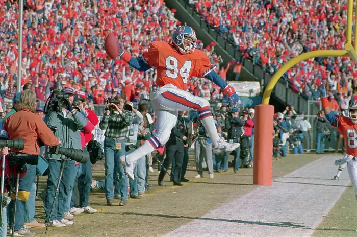 Framed Print : Ricky Nattiel Scoring Touchdown