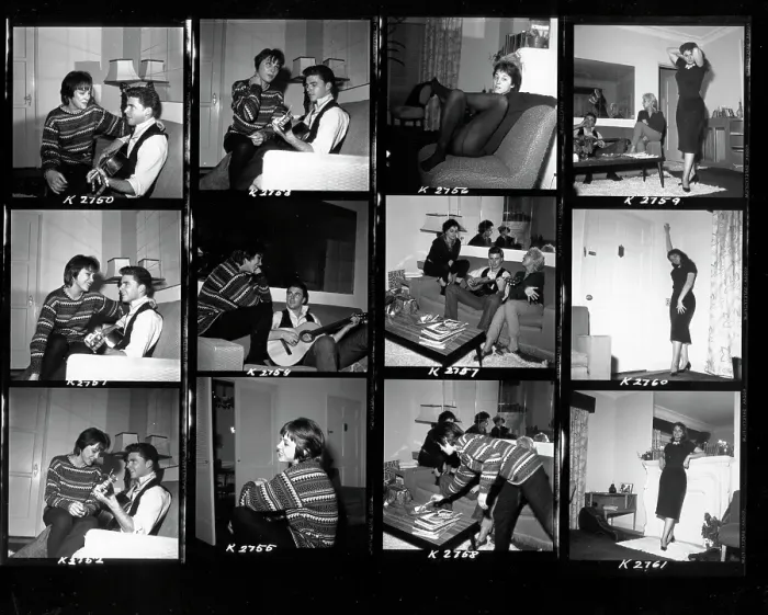 Framed Print : Ricky Nelson Portrait Session With Fans Framed Print : Ricky Nelson Portrait Session With Fans