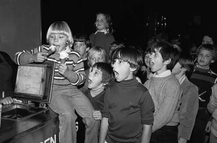 Framed Print : Ricky Schroeder Testing Ice Cream at Party Framed Print : Ricky Schroeder Testing Ice Cream at Party
