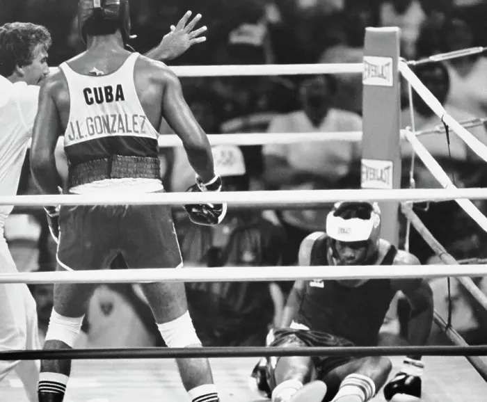 Framed Print : Riddick Bowe Loses - Pan American Games