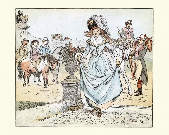 Framed Print : Ride a cock horse to Banbury Cross, the Fine Lady, Victorian Nursery rhyme Framed Print : Ride a cock horse to Banbury Cross, the Fine Lady, Victorian Nursery rhyme