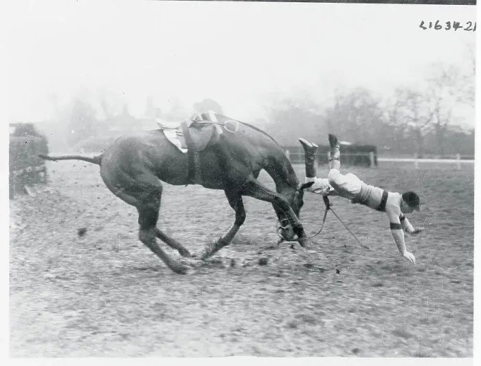 Framed Print : Rider Falling from Horse
