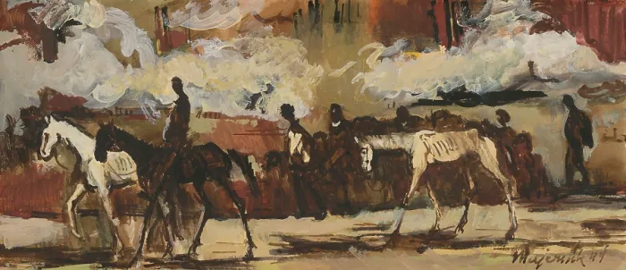 Framed Print : Riders, 1944. Creator: Cyprian Majernik. (Photo by Heritage Art / Heritage Framed Print : Riders, 1944. Creator: Cyprian Majernik. (Photo by Heritage Art / Heritage
