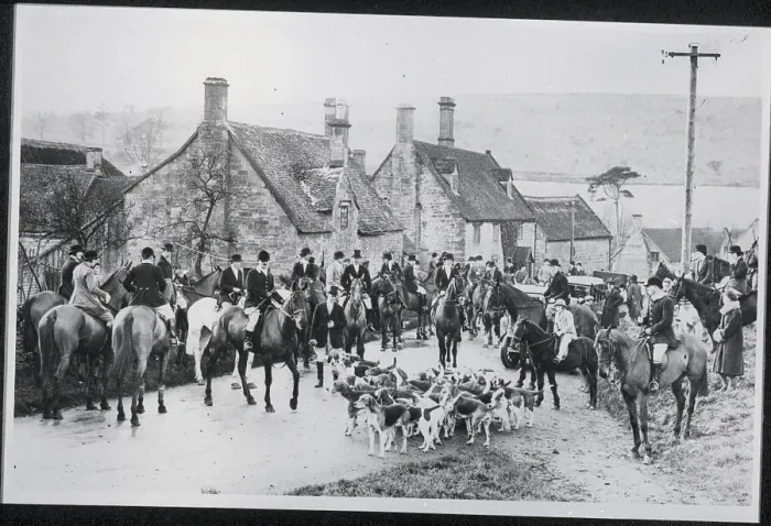 Framed Print : Riders Gathering for a Foxhunt