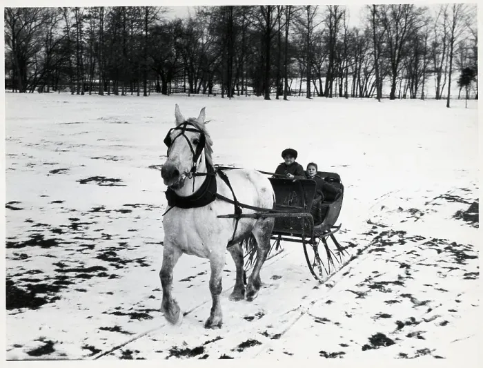 Framed Print : Riding In A One Horse Open Sleigh Framed Print : Riding In A One Horse Open Sleigh