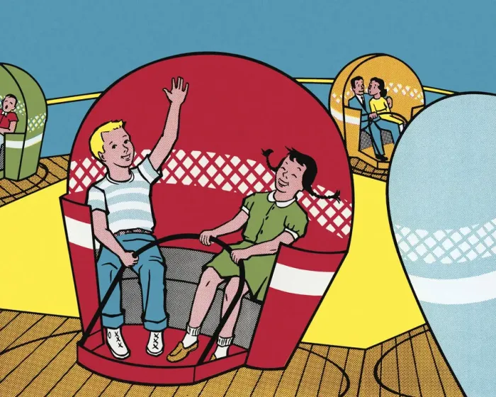 Framed Print : Riding the Tilt-O-Whirl Framed Print : Riding the Tilt-O-Whirl