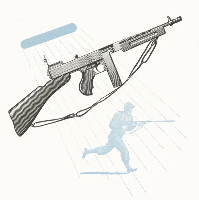 Framed Print : Rifle and soldier Framed Print : Rifle and soldier