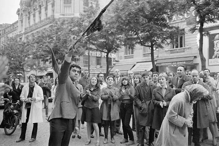 Framed Print : Right Wing Demonstrators in France