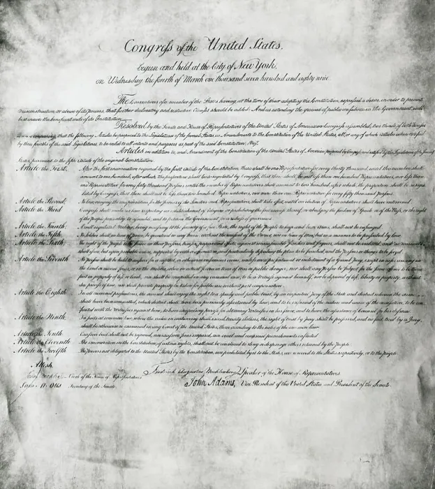 Framed Print : Bill Of Rights Framed Print : Bill Of Rights