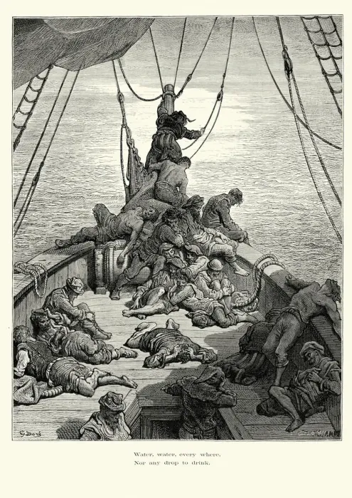 Framed Print : Rime of the Ancient Mariner Nor any drop to drink Framed Print : Rime of the Ancient Mariner Nor any drop to drink