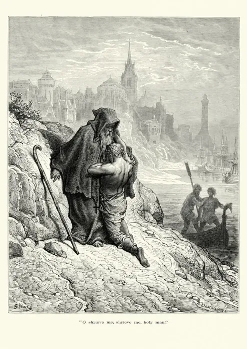 Framed Print : Rime of the Ancient Mariner O shrieve me holy man Framed Print : Rime of the Ancient Mariner O shrieve me holy man