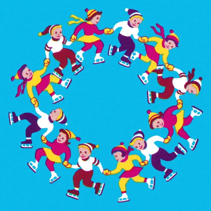 Framed Print : Ring of Ice Skaters Framed Print : Ring of Ice Skaters