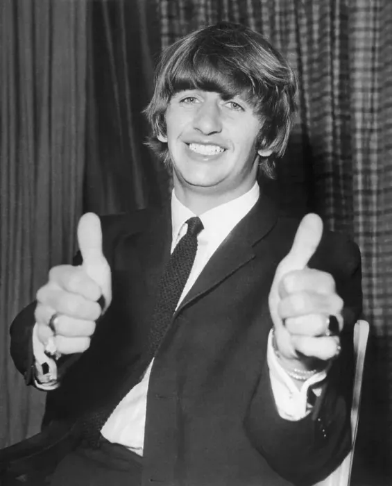 Framed Print : Ringo Starr Giving Thumbs Up