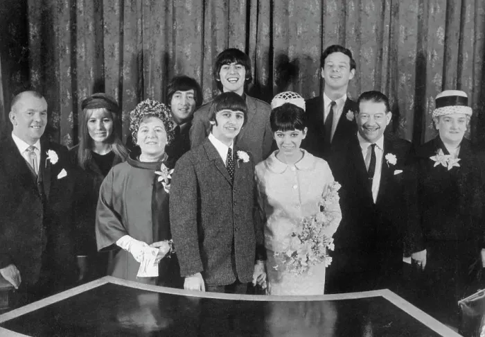 Framed Print : Ringo Starr and Maureen Starkey on Their Wedding Day Framed Print : Ringo Starr and Maureen Starkey on Their Wedding Day