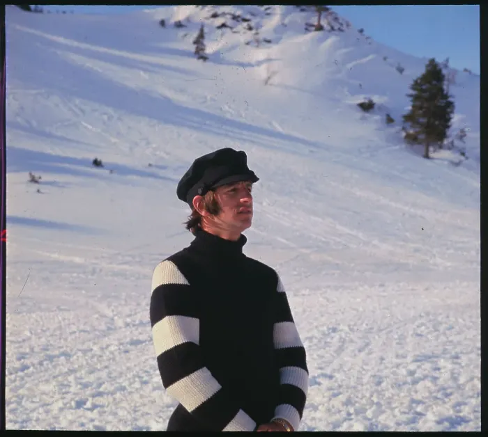 Framed Print : Ringo Starr on Ski Slop Framed Print : Ringo Starr on Ski Slop
