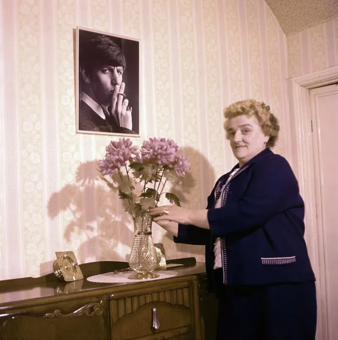 Framed Print : Ringo Starr's Mother with Flower Vase Framed Print : Ringo Starr's Mother with Flower Vase