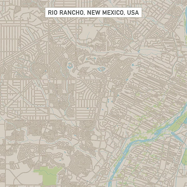 Rio Rancho New Mexico US City Street Map