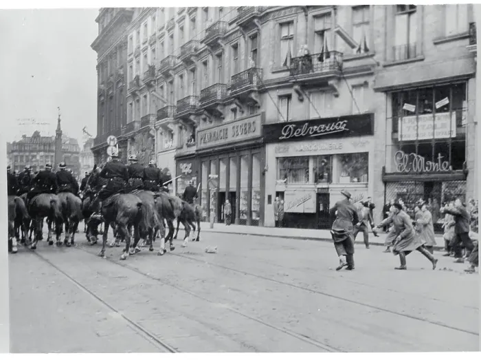 Framed Print : Riot in Brussels Street Framed Print : Riot in Brussels Street