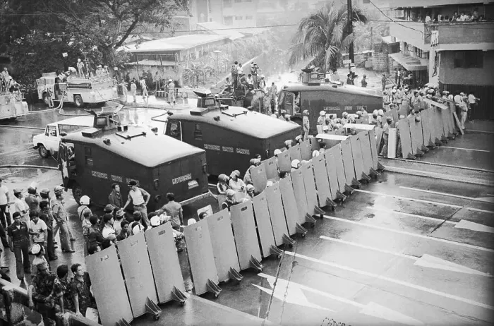 Framed Print : Riot Police in Manila Framed Print : Riot Police in Manila