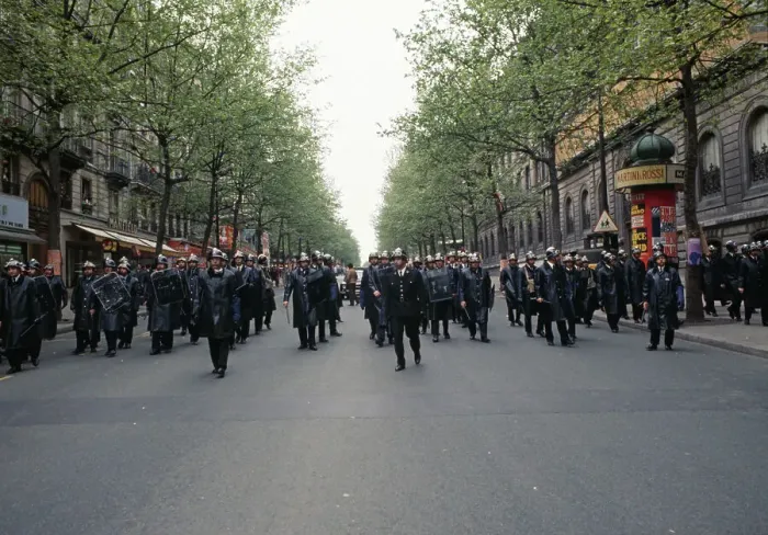Framed Print : Riot Police, Paris Framed Print : Riot Police, Paris