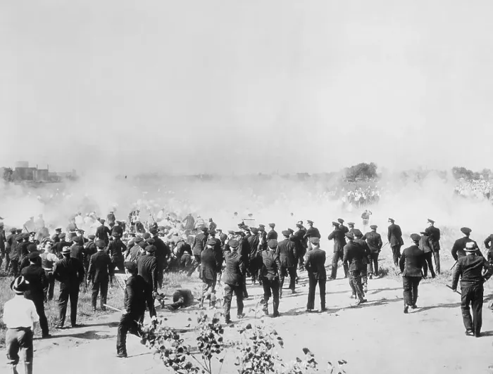 Framed Print : Riot In South Chicago Plant