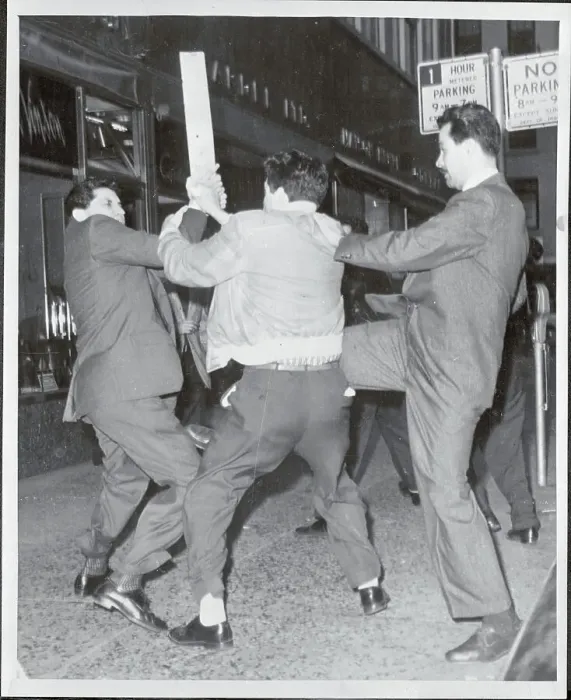 Framed Print : Rioters Battling Outside Cuban Consulate Framed Print : Rioters Battling Outside Cuban Consulate