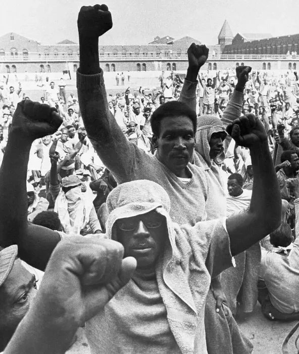 Framed Print : Rioting Inmates at Attica State Prison Framed Print : Rioting Inmates at Attica State Prison