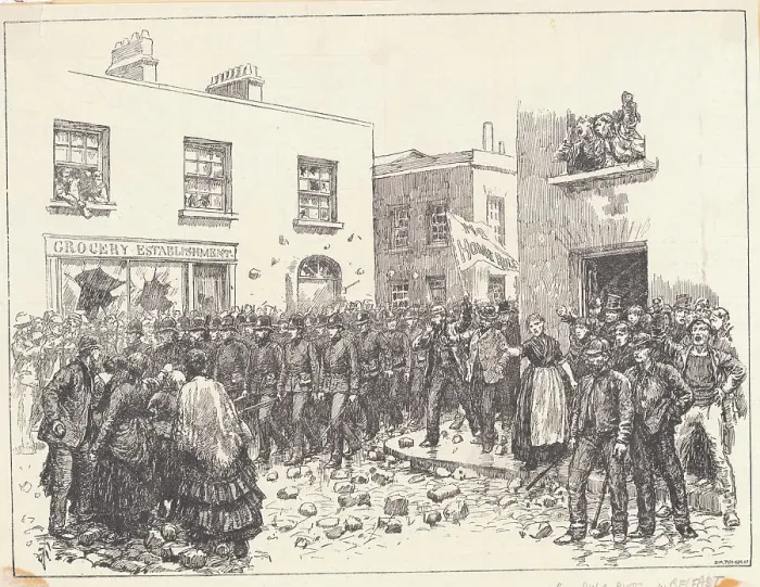 Framed Print : Riots in Belfast Framed Print : Riots in Belfast