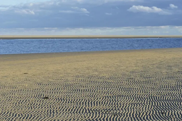 Framed Print : Ripple patterns in front of a tidal creek on the western beach of Spiekeroog, East Frisia, Lower Saxony, Germany Framed Print : Ripple patterns in front of a tidal creek on the western beach of Spiekeroog, East Frisia, Lower Saxony, Germany