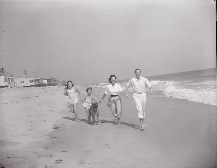 Framed Print : Rita Hayworth and Dick Haymes Running with Children Framed Print : Rita Hayworth and Dick Haymes Running with Children