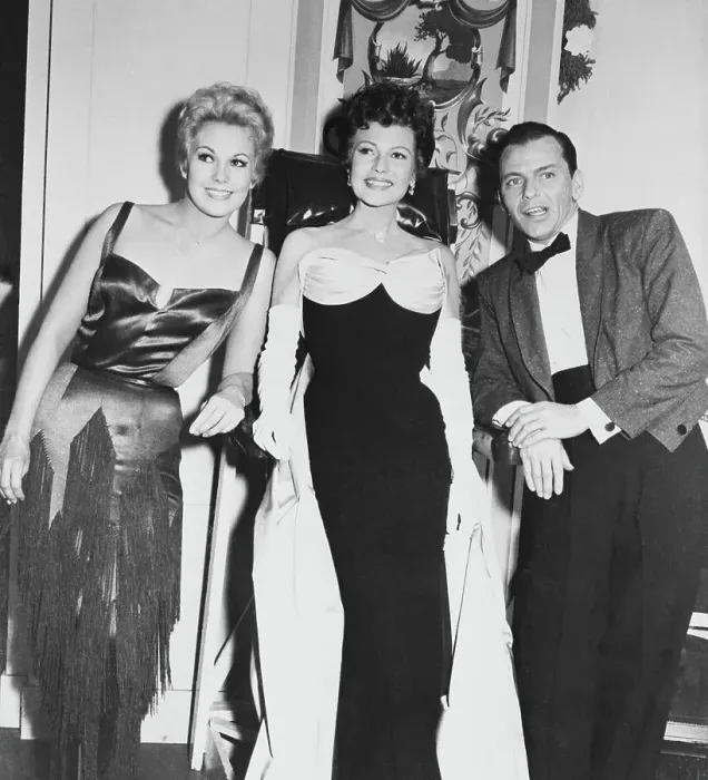 Framed Print : Rita Hayworth with Frank Sinatra and Kim Novak