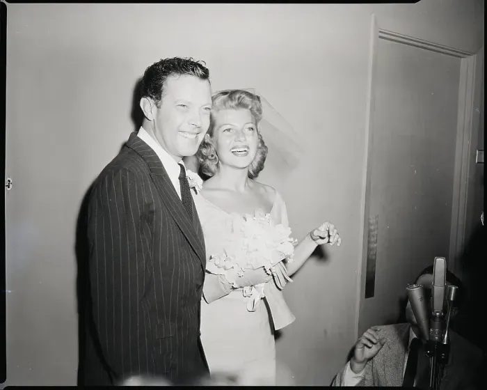 Framed Print : Rita Hayworth with Her New Husband Framed Print : Rita Hayworth with Her New Husband
