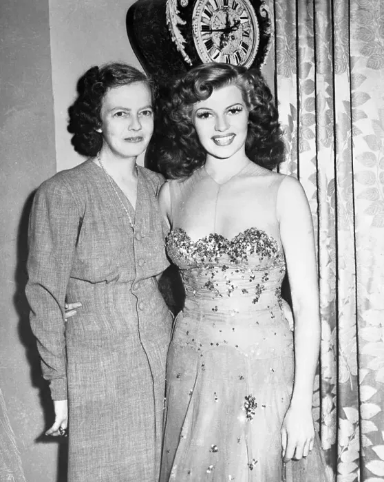 Framed Print : Rita Hayworth Posing with Her Mother Framed Print : Rita Hayworth Posing with Her Mother
