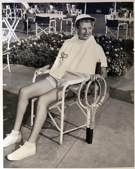 Framed Print : Rita Hayworth After a Tennis Match Framed Print : Rita Hayworth After a Tennis Match