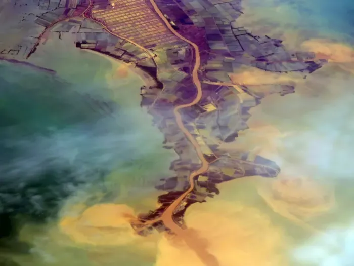 Framed Print : River delta