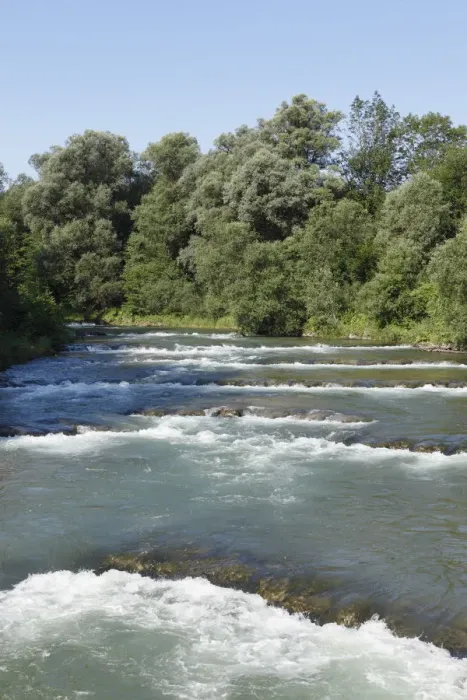 Framed Print : River Mangfall at the Mangfall bend in Grubmuehle, parish of Valley, Mangfalltal, Upper Bavaria, Bavaria, Germany, Europe