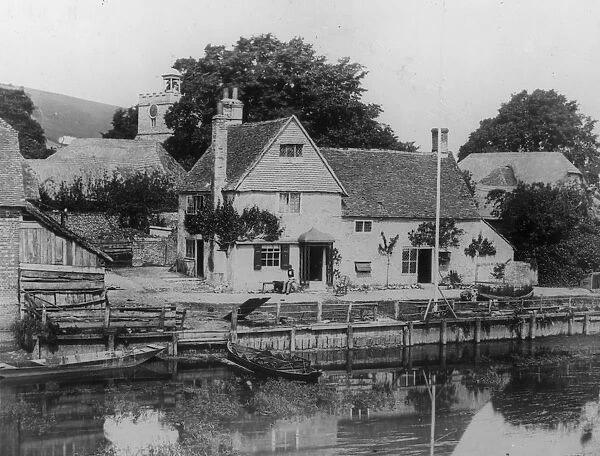 Riverside. 1859: The riverside at Streatley, Bedfordshire
