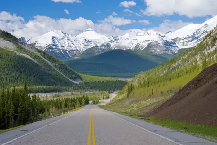 Framed Print : Road in the Canadian Rocky Mountains, Alberta, Canada Framed Print : Road in the Canadian Rocky Mountains, Alberta, Canada