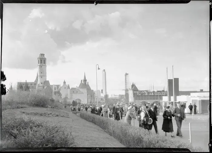Framed Print : Road Leading to Century of Progress Exposition Framed Print : Road Leading to Century of Progress Exposition