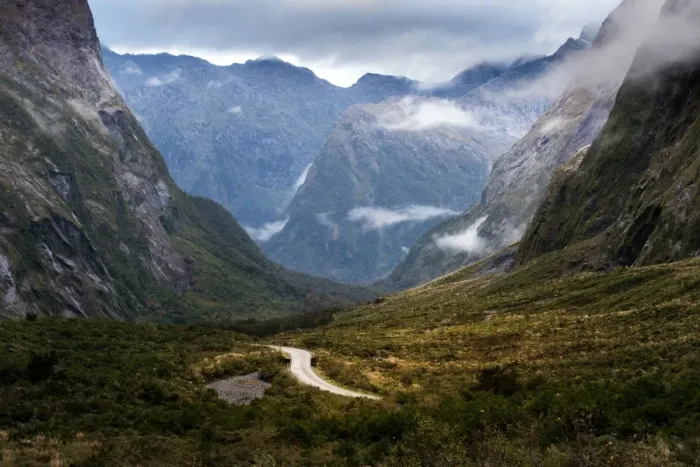 Framed Print : Road to Milford Sound, Fiordland National Park Framed Print : Road to Milford Sound, Fiordland National Park