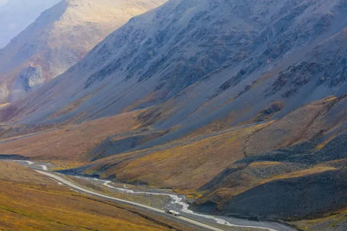 Framed Print : Road near Atigun Pass, Alaska, USA