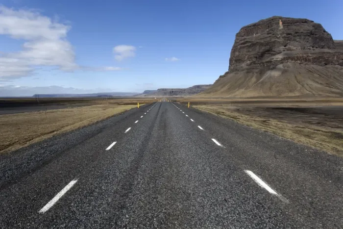 Framed Print : Road no. 1, Ring Road, in the south of Iceland, near Nupsstadur, Iceland