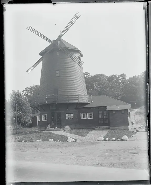 Framed Print : Roadhouse with Windmill