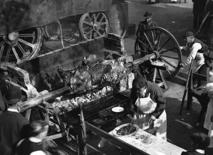 Framed Print : Roasting An Ox Framed Print : Roasting An Ox