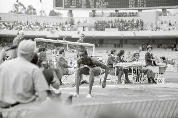 Framed Print : Robert Beamon Competing in Olympics Framed Print : Robert Beamon Competing in Olympics