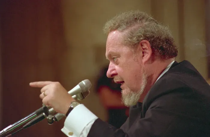 Framed Print : Robert Bork Pointing at Senate Subcommittee Framed Print : Robert Bork Pointing at Senate Subcommittee