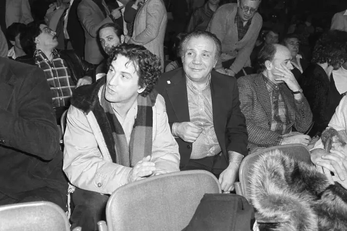 Framed Print : Robert DeNiro and Jake Lamotta at Fight