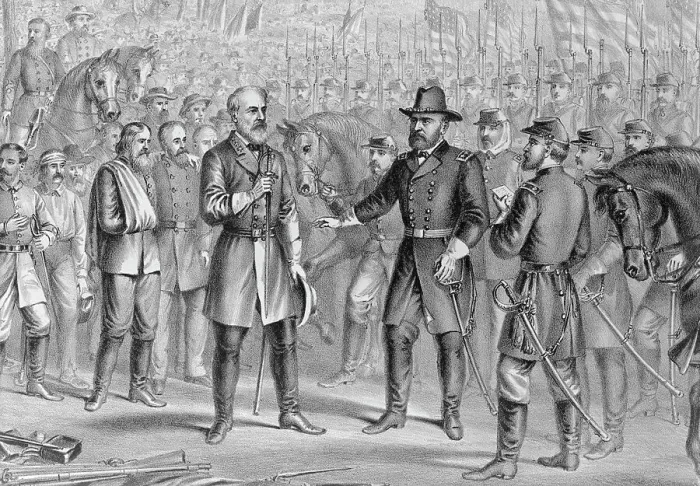 Framed Print : Robert E. Lee Surrendering to Ulysses Grant Framed Print : Robert E. Lee Surrendering to Ulysses Grant