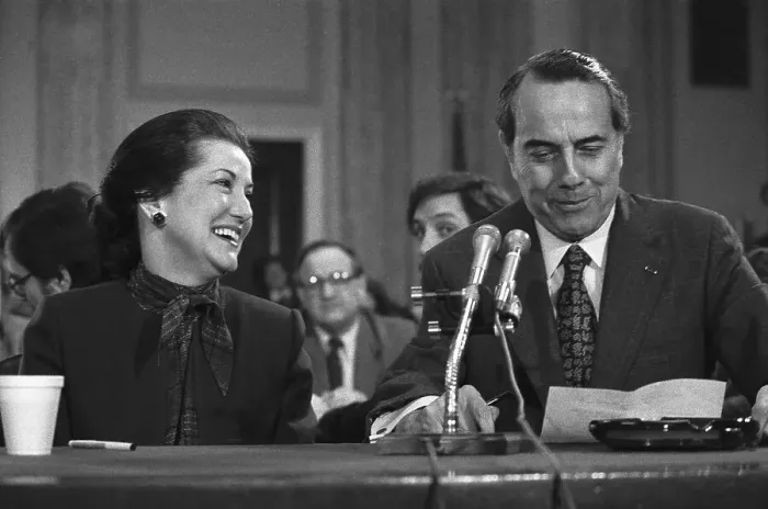 Framed Print : Robert and Elizabeth Dole at Hearing