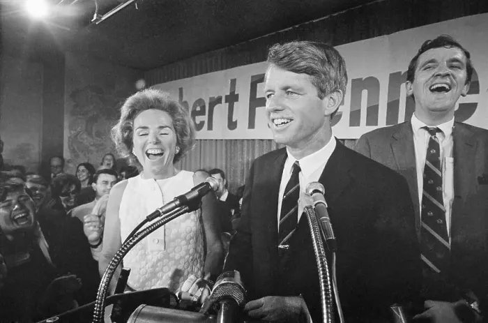 Framed Print : Robert and Ethel Kennedy at Campaign Podium Framed Print : Robert and Ethel Kennedy at Campaign Podium